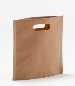 Grifflochtaschen braun 25 x 25 +6 cm, 500 Stück