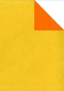 0,39 €/m Geschenkpapier 2-seitig gelb/orange Rolle 50 cm x 250 lfm