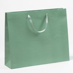 Papiertragetaschen Royal mit Stoffbändern laurel grün 54 x 14 x 44,5 + 6 cm, 075 Stück
