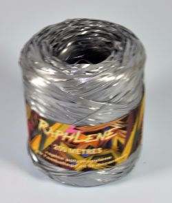 0,048€/m Raphia Band silber 12,5 mm x 200 m